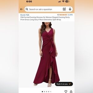 Grace Burgundy Maxi Dress
